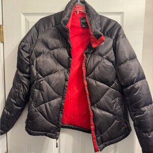 The North Face Black and Red Puffer Jacket